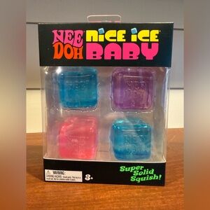 Nee Doh Nice Ice Baby Super 4 pack Set - Blue, Purple, Pink